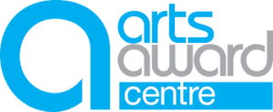 Arts Award Centre logo in blue and grey.